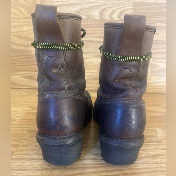 Chippewa Logger Work Boots Men’s Size 8M Waterproof Brown Leather 8" #73100 - Picture 6 of 16